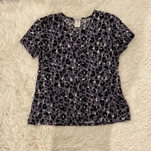 Cheetah print scrub top